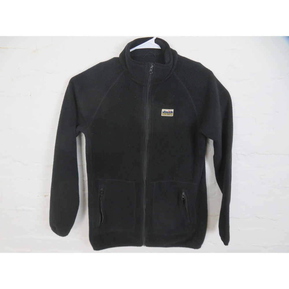 Burton Jacket Mens Small Black Fleece Full Zip Skiing Snowboard Outdoors Warm